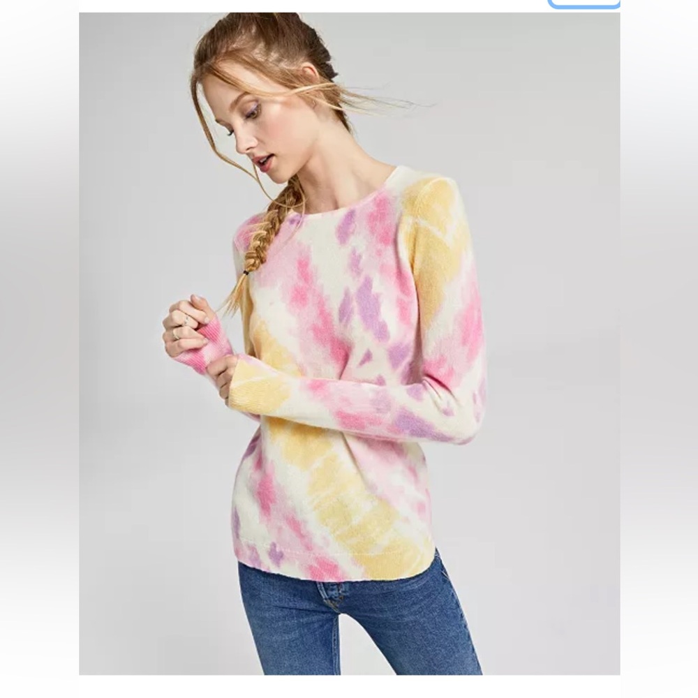Charter Club Cashmere Tie-Dyed Sweater size medium